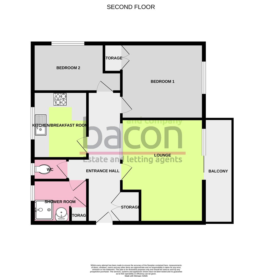 Floor Plan | Flat - Purpose Built | Walberton Court, Worthing, BN11 | For Sale